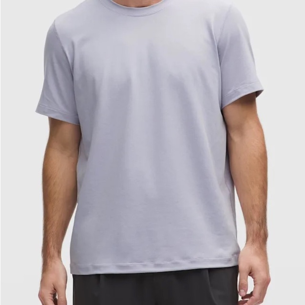 lululemon athletica soft jersey heathered lilac ether short sleeve